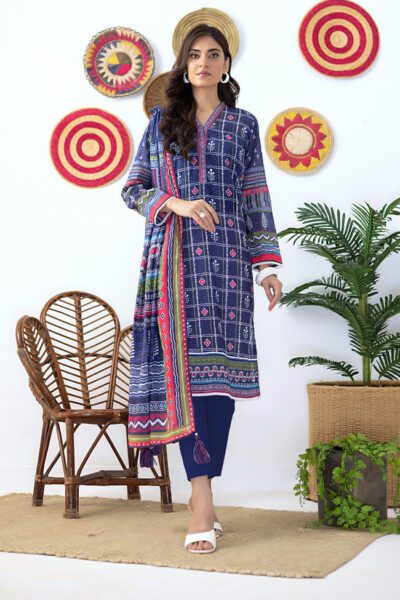 Lakhany - Printed Zari Lawn Collection 2023 Vol-05 - LG-ZH-0073