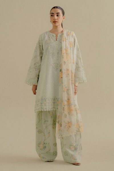 Zara Shahjahan - Coco Embroidered Lawn Collection 2025 Vol-02 - 01B Elva