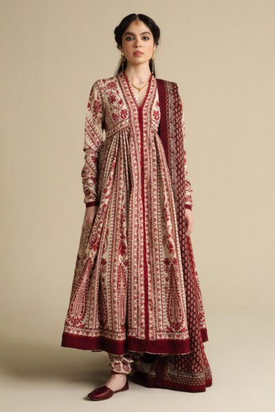 Zara Shahjahan - Anarkali Luxury Lawn Collection 2025 - Kashmiri