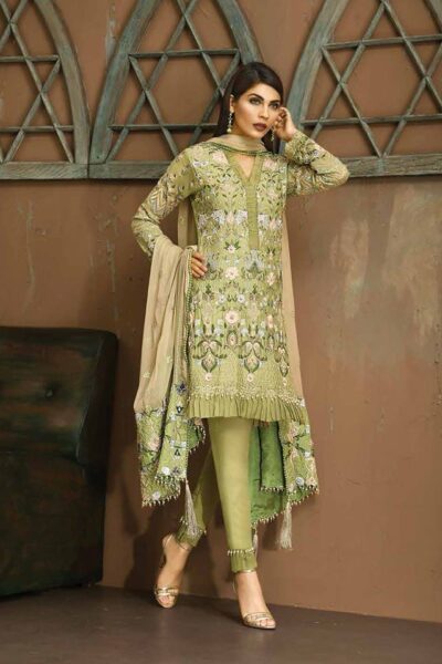 Asim Jofa - Chiffon - AJ 04 A - Blossoms by Azz