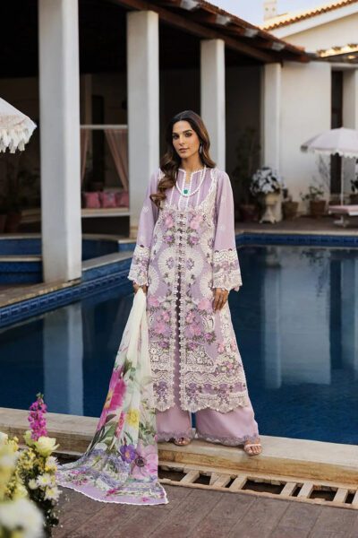 Kahf Premium - Luxury Embroidered Lawn Collection 2025 - KLR-11 Bloom