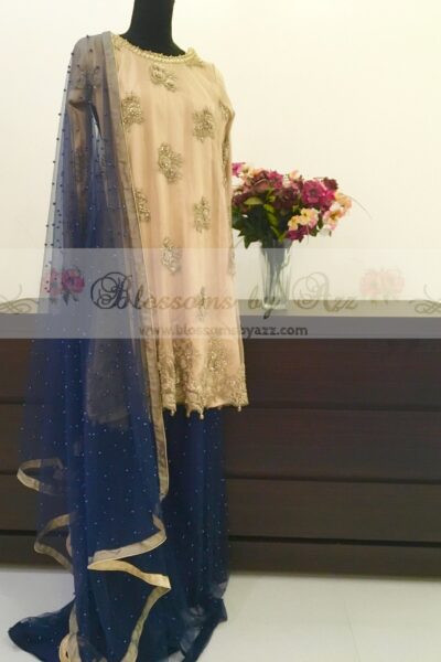 Royal Gold Net Dress - Blossoms by Azz