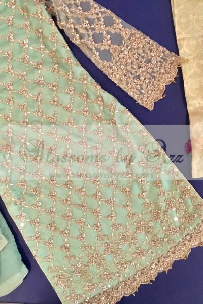 Fancy Net Outfit With Straight Pants - Blossoms by Azz