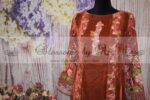 Blossoms by Azz - Velvet - Rust Embroidered Shirt - Blossoms by Azz