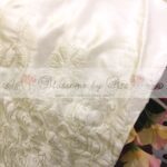 Straight Pants - Cream - Embroidered Silk - Blossoms by Azz