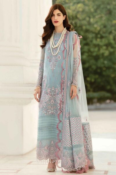 Afrozeh - La Fuchsia Luxury Chiffon Collection 2022 - Serene Sky