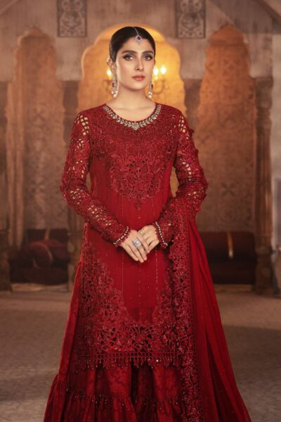 Maria B - Mbroidered Winter Wedding Collection 2021 - Ruby Red (BD-2305)