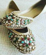 Stone Pumps (Khussa) - 004- Multi - Blossoms by Azz