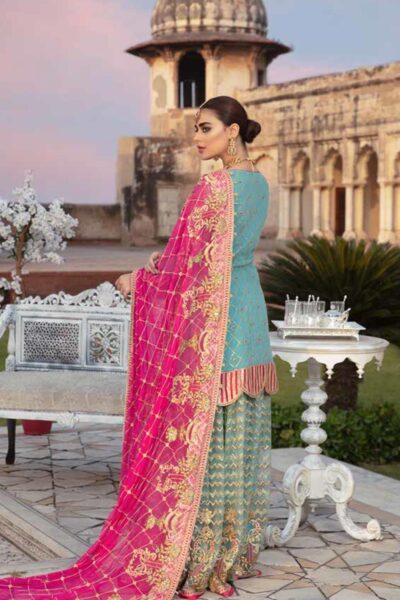 Emaan Adeel Embroidered Chiffon Stitched 3 Piece Suit EA19BC 206 - Bridal Collection - Blossoms by Azz