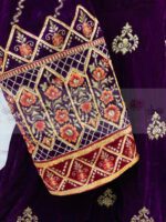 Embroidered Velvet Peplum with Gharara Outfit - Blossoms by Azz