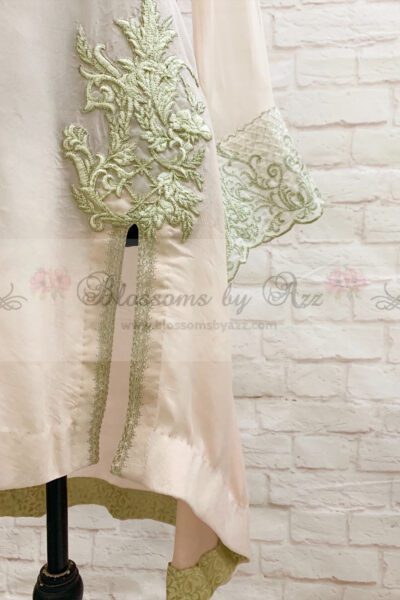 Powder Pink Embroidered High Low Top - Blossoms by Azz
