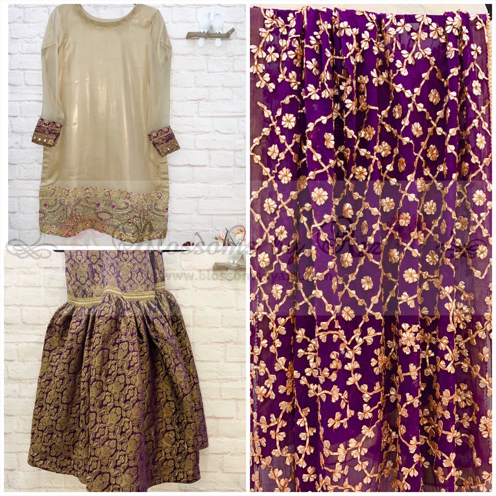 image_c6a29128-c5e8-4aae-b2a9-ae1a52295514 Gota & Resham Work Gharara Outfit - Blossoms by Azz