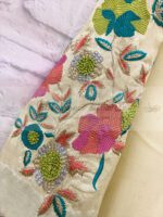 Lemon Cotton Silk Kurti With Zari & Thread Work - Blossoms by Azz