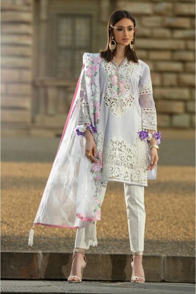 Sana Safinaz - Luxury Lawn - 03 A - Blossoms by Azz