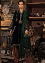 Maria B Embroidered Velvet Stitched 3 Piece Suit MB19W 11 - Winter Collection - Blossoms by Azz