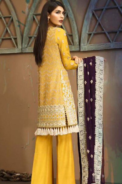 Asim Jofa Embroidered Chiffon Stitched 3 Piece Suit AJ18-F2 4B - Signature Embroidered Collection - Blossoms by Azz