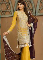 Asim Jofa Embroidered Chiffon Stitched 3 Piece Suit AJ18-F2 4B - Signature Embroidered Collection - Blossoms by Azz