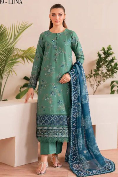 Xenia Formals - Printkari Lawn Collection 2025 - D-09 Luna
